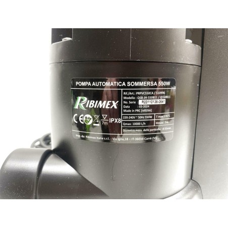 Pompa zatapialna Ribimex 550 W 10 000 l/h - czarna