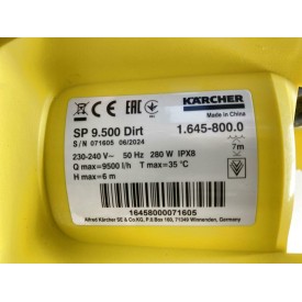 Pompa zanurzeniowa Karcher SP 9.500 Dirt 280 W 9500 l/h 35 °C