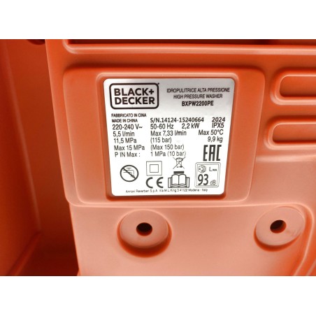 Myjka ciśnieniowa Black+Decker BXPW2200PE 2200 W
