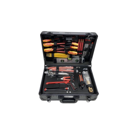 Skrzynka z narzędziami dla elektryka KS Tools 911.0628 1/4+1/2 ,128-szt