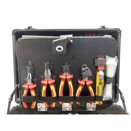 Skrzynka z narzędziami dla elektryka KS Tools 911.0628 1/4+1/2 ,128-szt