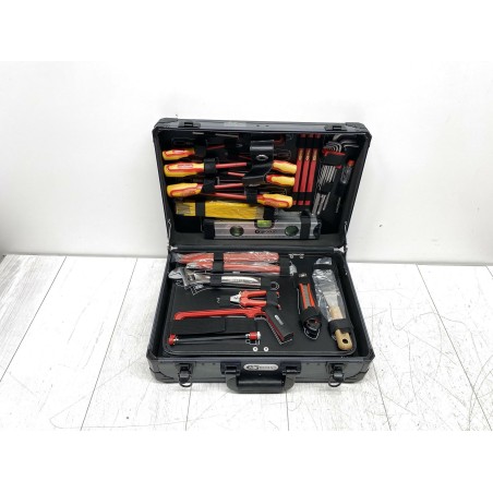 Skrzynka z narzędziami dla elektryka KS Tools 911.0628 1/4+1/2 ,128-szt