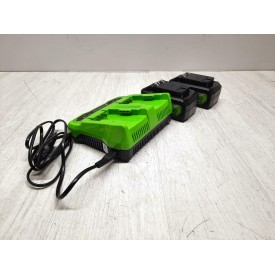 Akumulatorowa podkaszarka Greenworks 2w1 GD24X2BCB ładowarka +2x akumulator