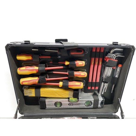 Skrzynka z narzędziami dla elektryka KS Tools 911.0628 1/4+1/2 ,128-szt