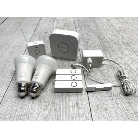 Zestaw startowy PHILIPS HUE 9W E27 + mostek Hue